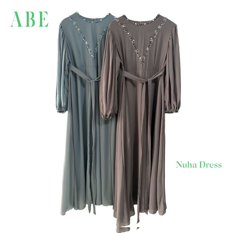 FASHION MUSLIM//NUHA DRESS PAYET//KODE AB