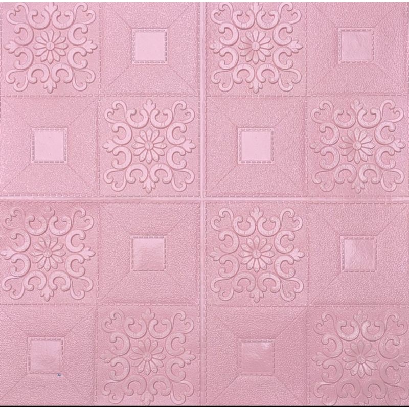 10 LEMBAR WALLPAPER 3D MOTIF BATIK 70x77CM / WALLPAPER BATIK CLASSIC WARNA-10LEMBAR BATIK PINK