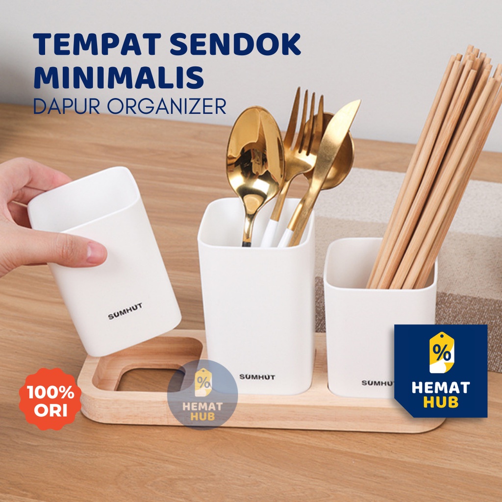 Tempat Sendok Garpu Sumpit Premium Storage Box Rak Organizer Dapur Alat Makan Cutlery Holder