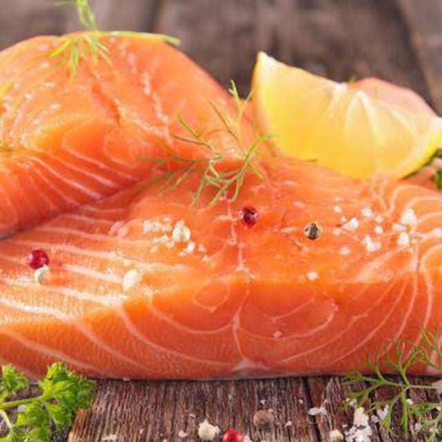 SALMON Cut Fillet Skin On TROUT &amp; ATLANTIC 200 g │ Import Norwegia Daging Ikan Mentai