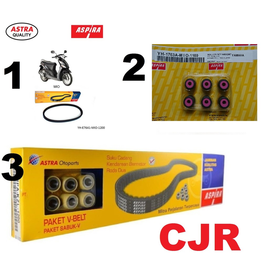 Mio Van Belt Roller Paket Set V Belt motor Mio Sporty Smile CW Soul FIno Nouvo Karbu 5TL ASPIRA