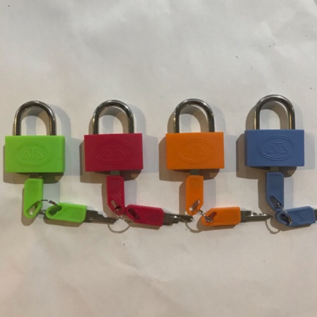 Gembok Koper Warna-warni ATS 30mm Kuningan Plastik - Luggage Padlock Color Coded 30 mm - Tas Bagasi