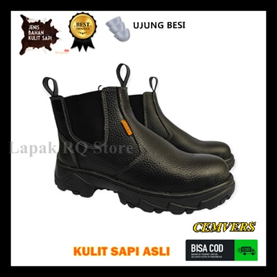 Sepatu Keselamatan Nyaman Pelindung Sol Baja Sepatu Kerja Ujung Besi Sepatu Bot Modis Pria Kulit Sepatu Bot Keselamatan Platform untuk Pria