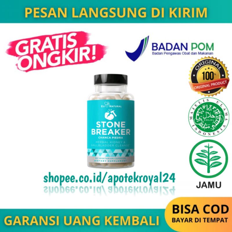 EuNatural / Eu Natural Stone Breaker Obat Penghancur Batu Ginjal / Empedu Herbal Tanpa Operasi