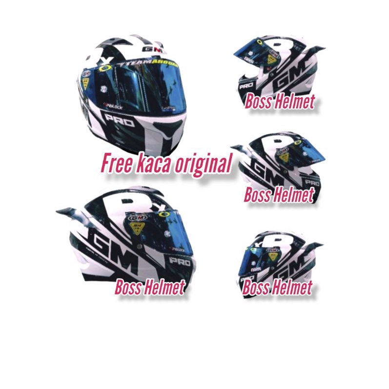 Jual PROMO HELM GM FULL FACE MOTIF ORIGINAL 100% | Shopee Indonesia