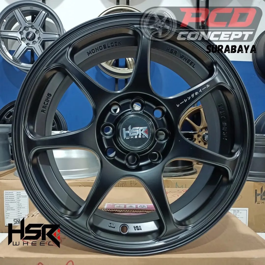 VELG MOBIL AGYA R15 HSR SEBUNSUTA R15 LEBAR 6.5 INCI ET42 HITAM