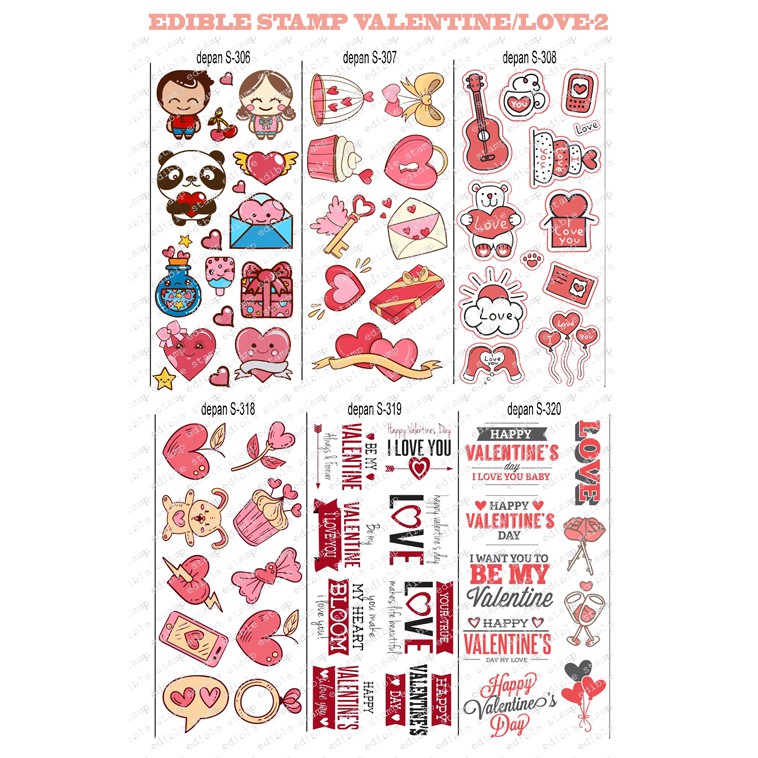 

Edible Stamp Stiker Makanan Edible Stiker Edible Image Edible Print Sticker Makanan LOVE 2
