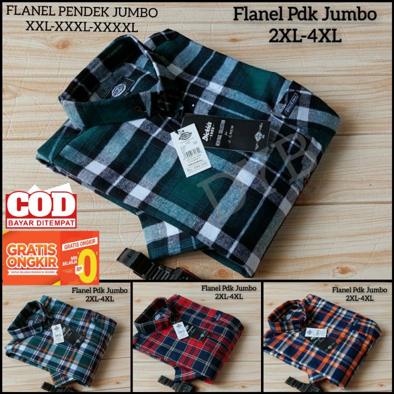 KEMEJA FLANEL PENDEK JUMBO PRIA XXL XXXL XXXXL  FLANEL JUMBO PRIA WANITA LENGAN PENDEK IMPORT TERBARU 2022