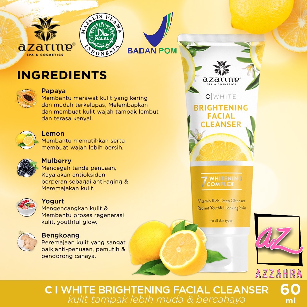 AZARINE C White Brightening Facial Cleanser - 60ml