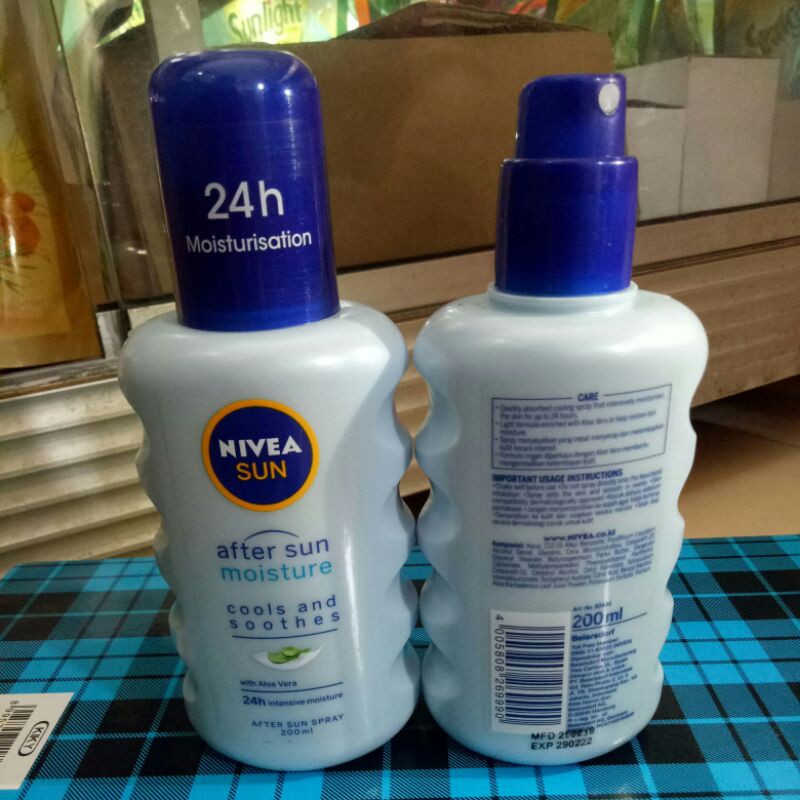 Jual Nivea After Sun Moisture 200ml spray Shopee Indonesia