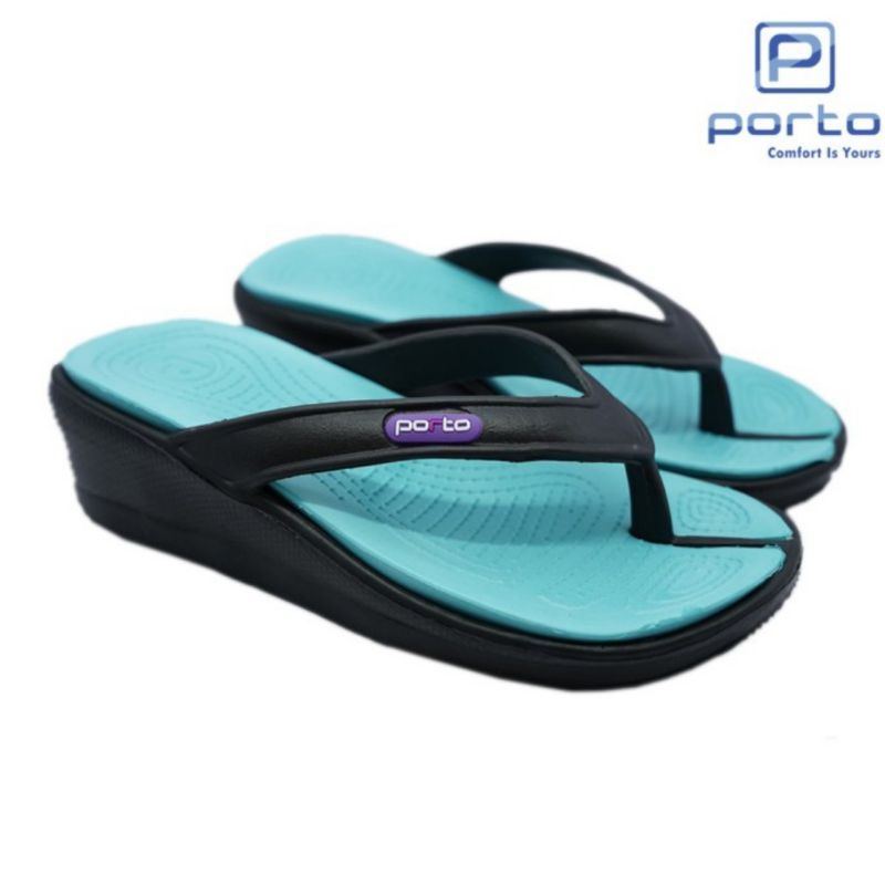 [COD] PORTO 711 SANDAL CEPIT KARET WANITA WEDGES SIZE 36-40 ORIGINAL