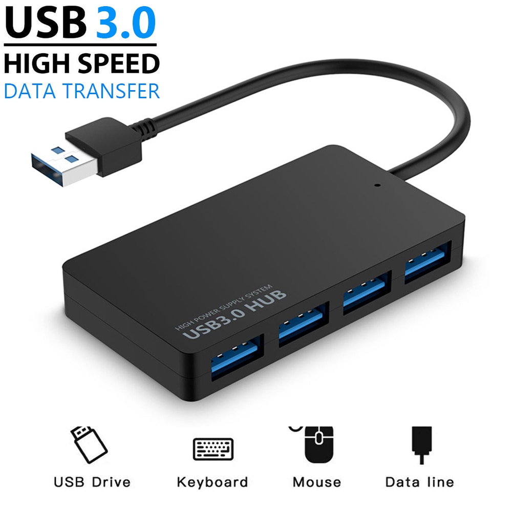 Adapter Splitter 4 Port USB 3.0 Kecepatan Tinggi Untuk Laptop / PC