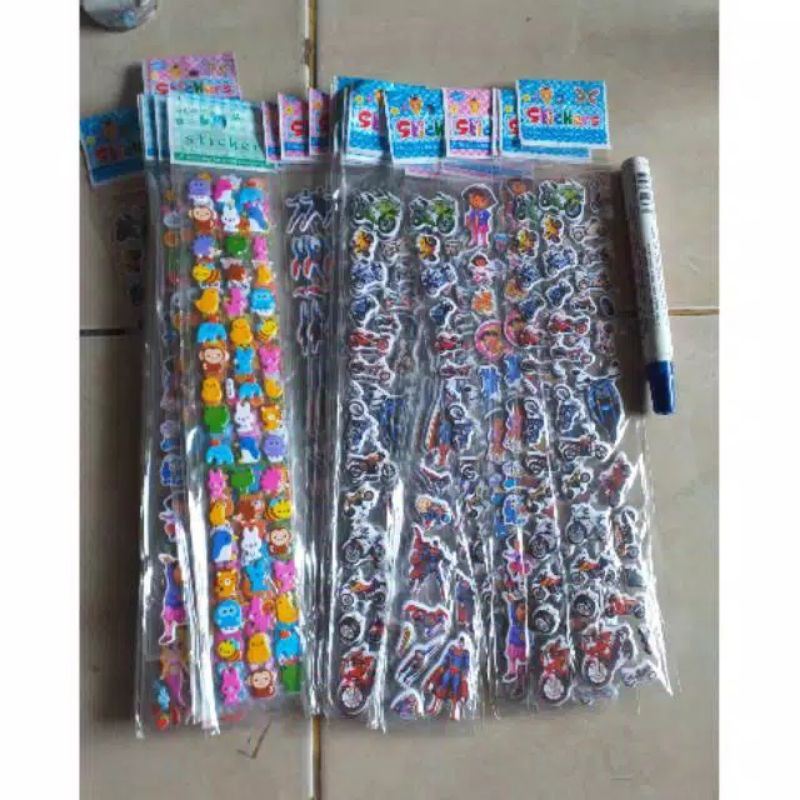 

mainan stiker panjang /stiker karakter isi 20 pcs