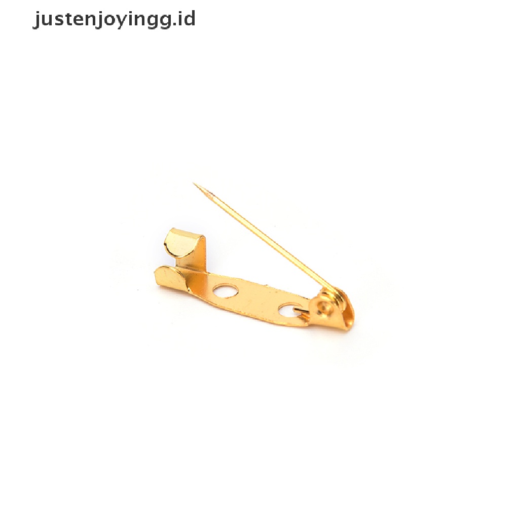 【justenjoyingg.id】 50pcs Safety Brooch Catch Bar Locking Pins Back Base Findings DIY Craft 20mm .