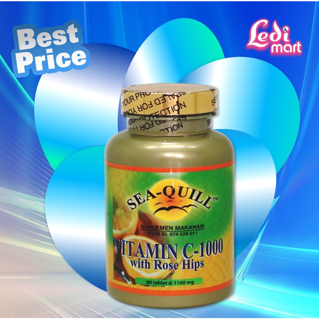 Sea-Quill Vitamin C 1000  30s &amp; 50s / Sea Quill / Seaquill / Vitamin Daya Tahan Tubuh / LEDI MART