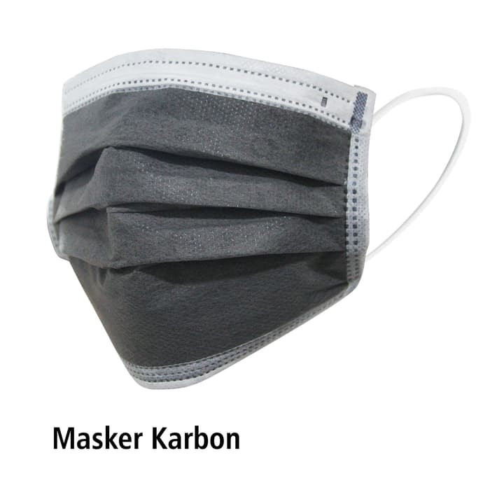 New Masker Karet 4ply Carbon Active OneMed box 50pcs