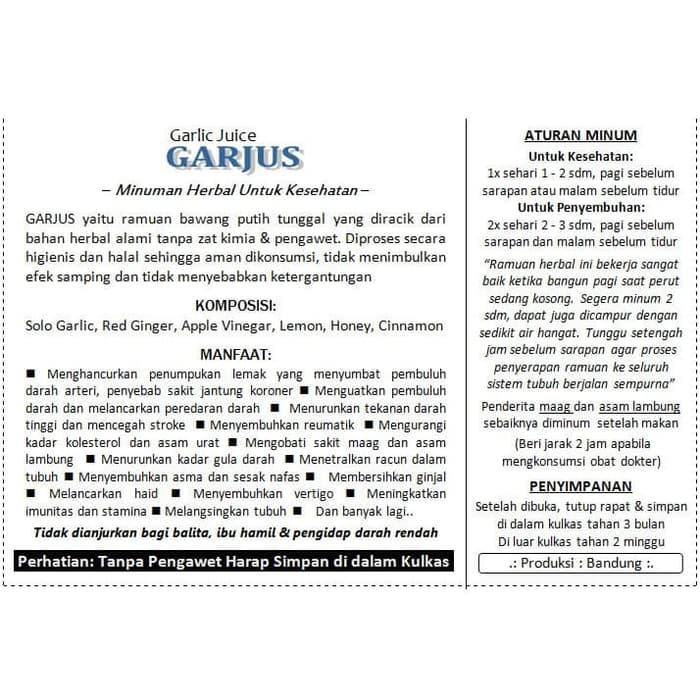 

SANGAT AMPUH GARJUS - JUS HERBAL RAMUAN BAWANG TUNGGAL UNTUK MAAG, ASAM LAMBUNG ATAU GARJUS - JUS