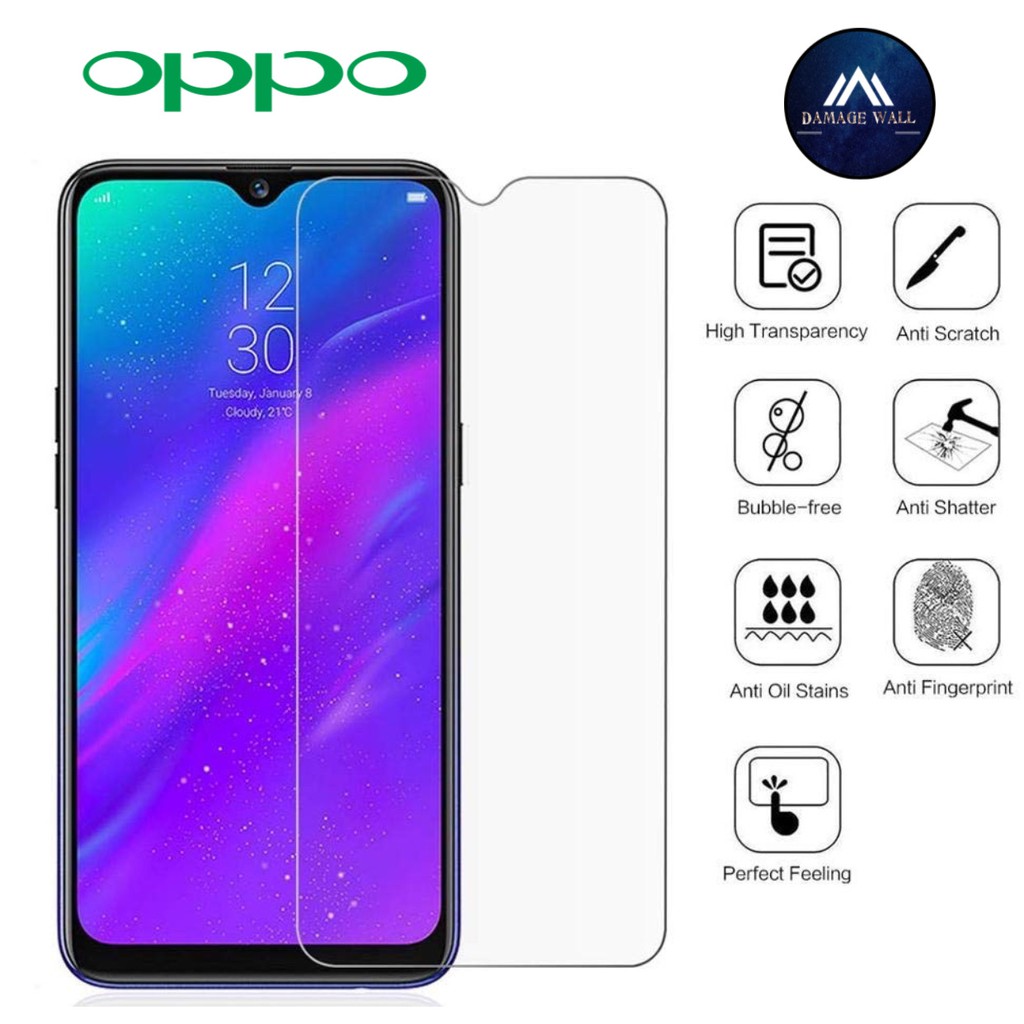 Pelindung Layar Tempered Glass 9h Untuk Oppo A1K / A3S / A5S / A31 / A53 / A15 / A12E / A12 / A7 / A5 2020 / A9 2020 / A57 / A71 / A77 / A37 / A83