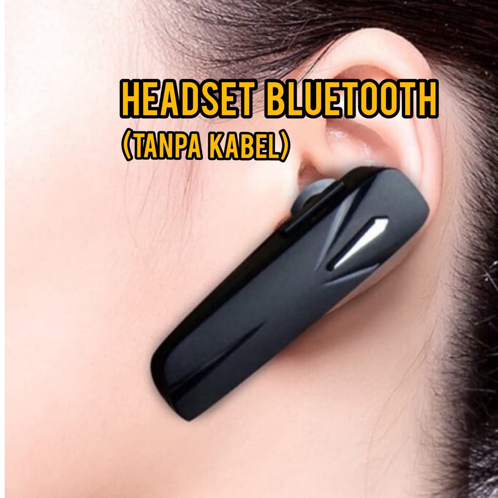 Headset Bluetooth Bisa Telpon dan Dengar Musik I Earphone Bluetooth HP I Hedset Blutut Kekinian Untuk Olahraga Joging Gowes I Ada Pengait dan Karet Sehingga Tidak Mudah Jatuh Saat Digunakan I Ready Warna Hitam dan Putih