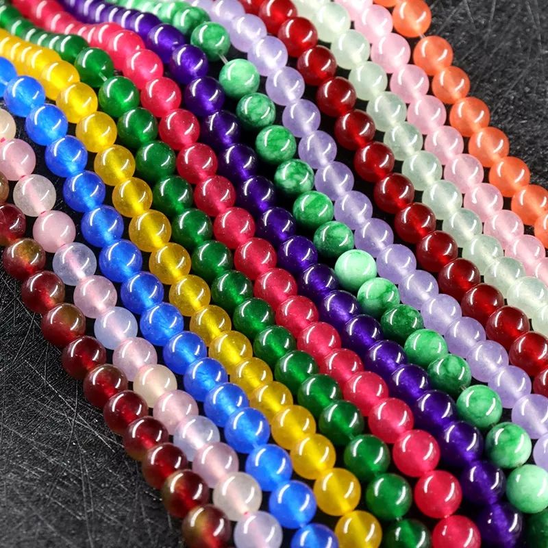 Batu Alam Agate Chalcedony Kuarsa Polos Alami untuk merangkai Perhiasan Gelang DIY handmade kalung Tasbih