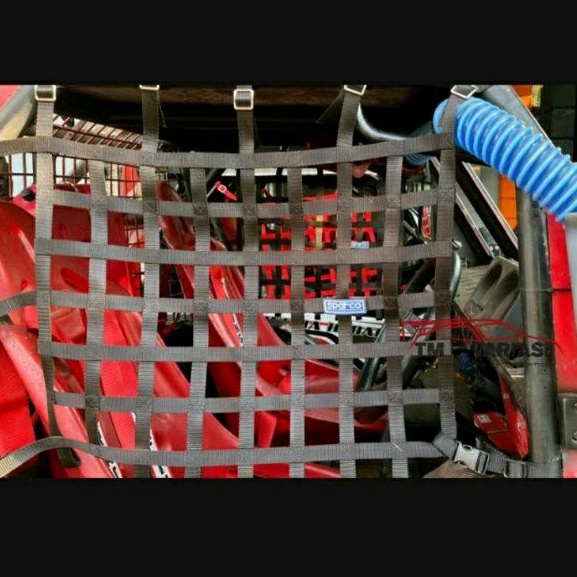 Window Cargo Net Khusus OFFROAD Jaring Pengaman Kaca Jendela Hitam