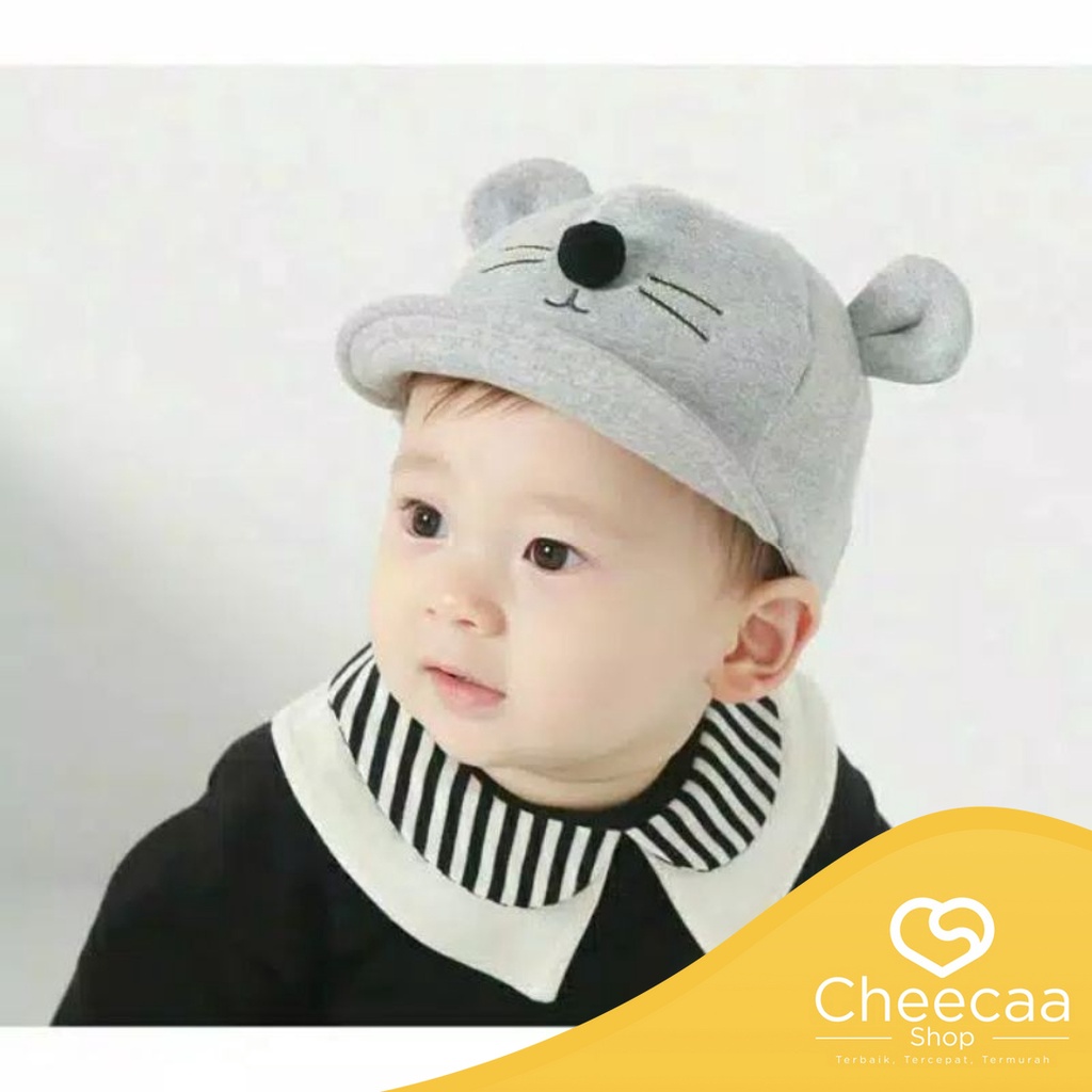 CC (TP7)Topi Bayi Model Kucing Topi Kucing Topi Bayi Kucing Topi anak anak motif kucing Topi Balita