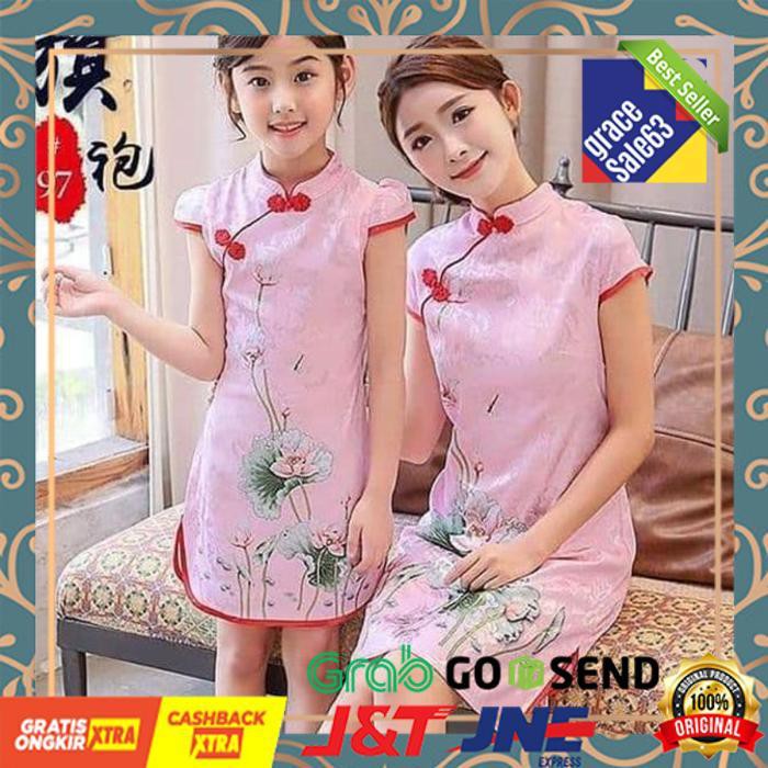 Dress Cheongsam Wanita Couple Ibu Dan Anak