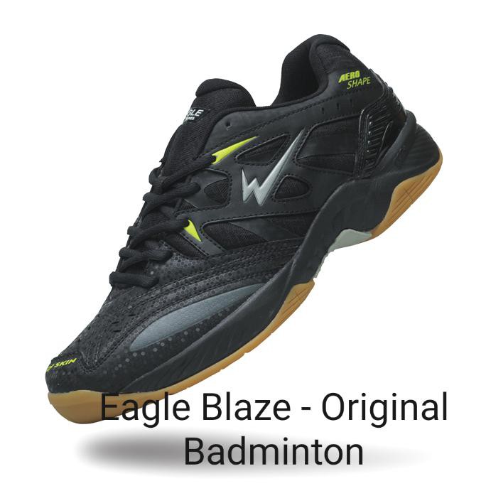 Baru sepatu badminton bulutangkis⚫ Sepatu Eagle Badminton Blaze - ORIGINAL - Hitam, 39