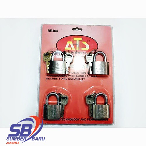 GEMBOK ATS SET MASTER KEY 40MM S (BR404) GEMBOK RUKO TOKO GUDANG KUALITAS TERBAIK SBJ