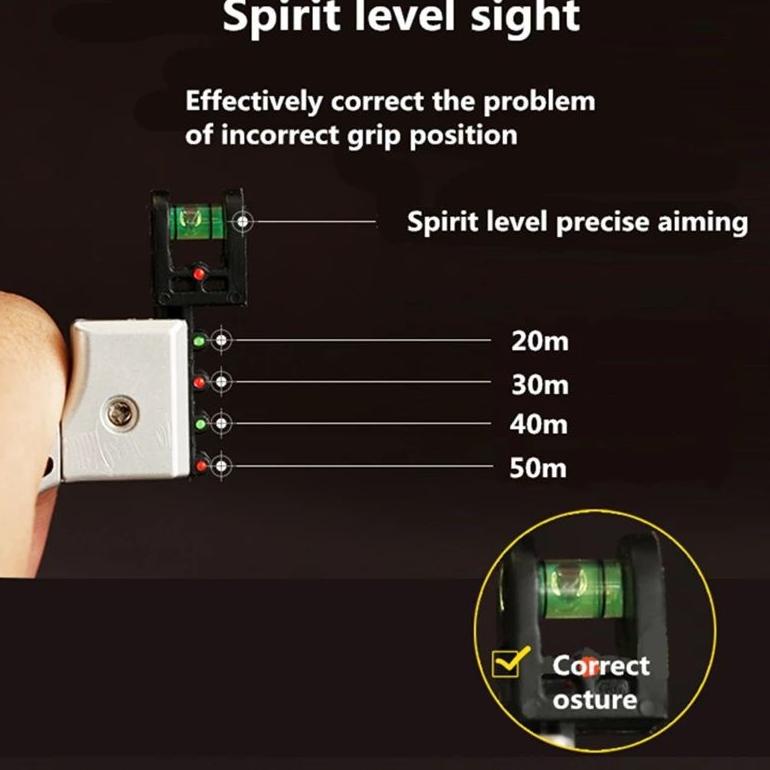 ☛ **TERBARU** KETAPEL GREYHOUND FLATBAND SLINGSHOT WITH LED and OPTIC SCOPE, HARD RESIN. ✸