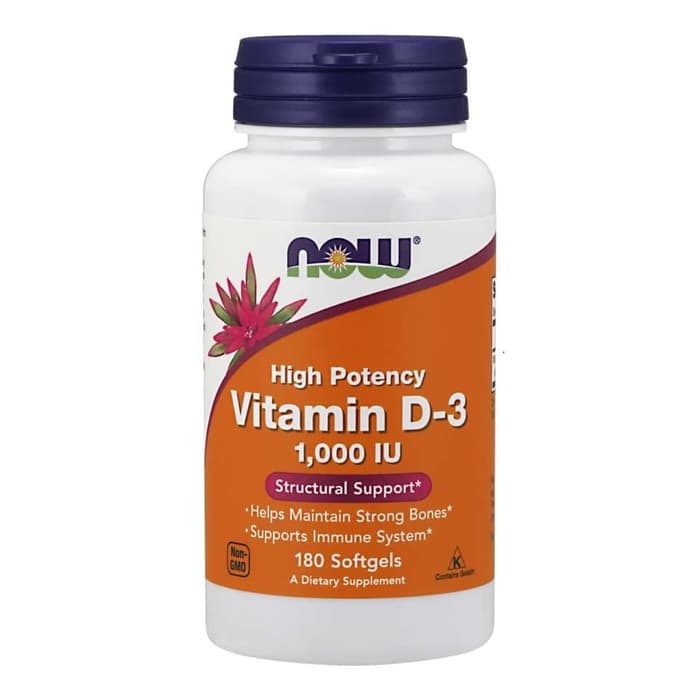 Now Foods Food Vitamin Vit D-3 D3 1000 1000 IU 1000IU 1000IU 180 sfg