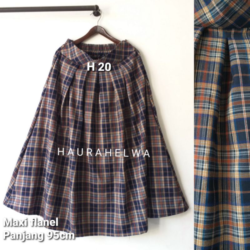 ROK FLANEL IMPORT PANJANG HAURAHELWA /ROK TARTAN FLANEL PANJANG-H 20