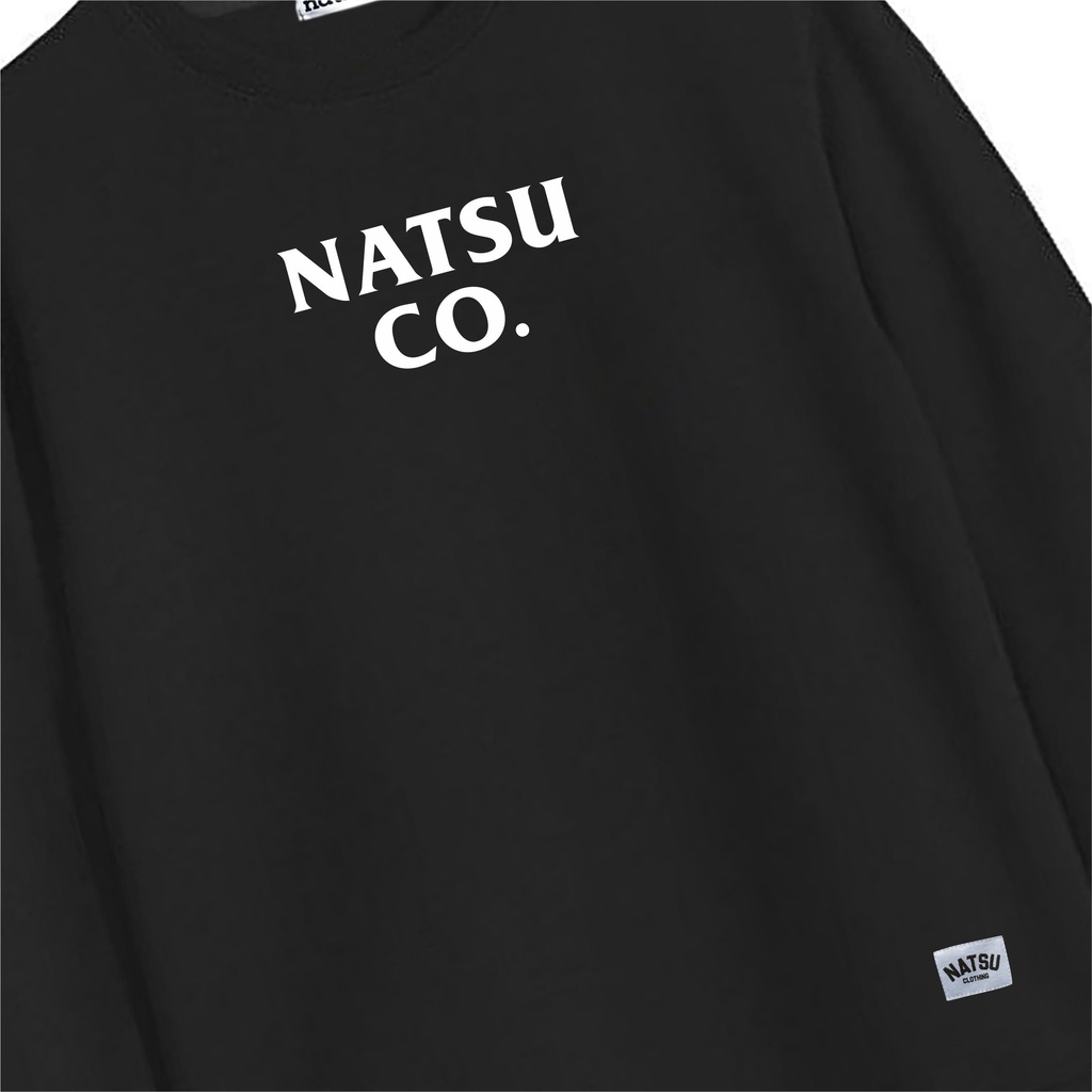 Sweater Crewneck Pria SImple Tulisan Natsu Co. New Logo x PANDAWA HOODIE