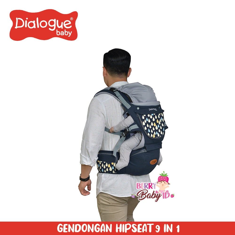 Dialogue Baby Super Hipseat Carrier 9-In-1 Gendongan Depan Bayi Berry Mart