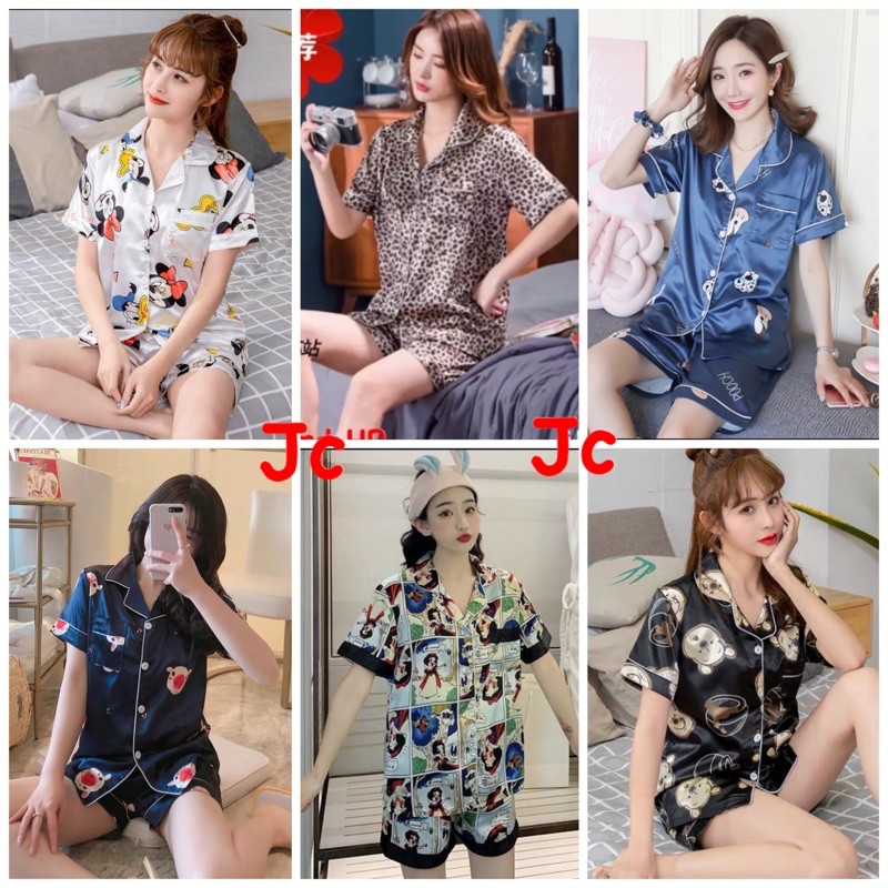 48MOTIF JC- SET PIYAMA SATIN IMPORT HP / PIYAMA SATIN PREMIUM IMPORT / PIYAMA SATIN KOREA MURAH