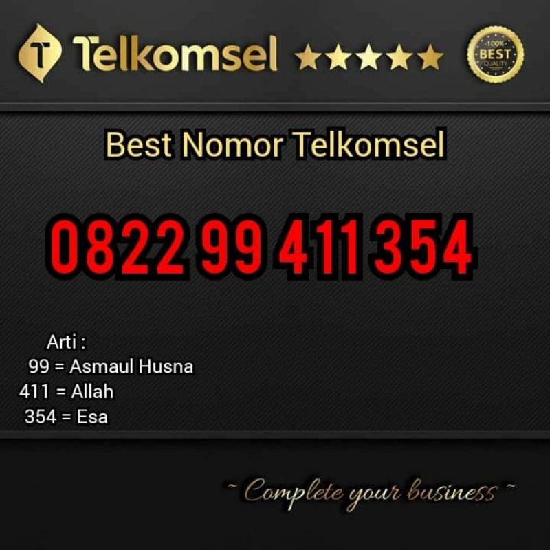 combo sakti nomor cantik nomor unik langka telkomsel simpati 0822 99 411 354