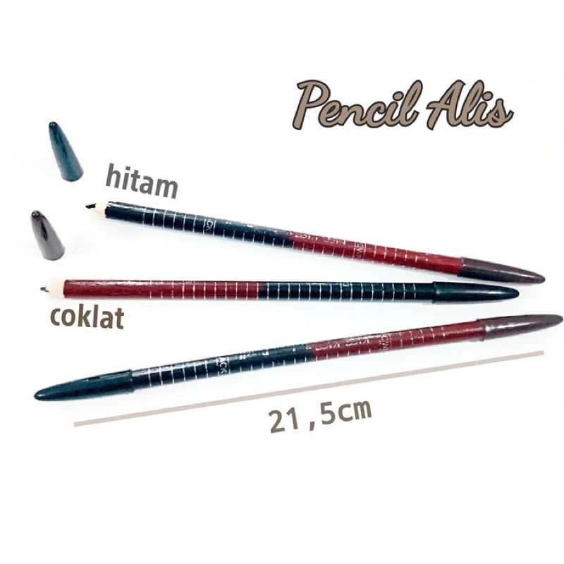 pensil alis 2 warna pensil alis bolak balik pensil alis coklat pensil alis hitam + coklat 2in1 kiss