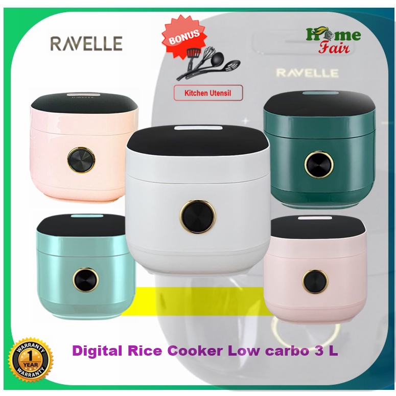 Jual Ravelle Digital Rice Cooker Low Carbo Digital 3 Liter Shopee