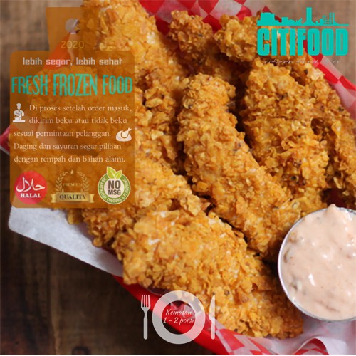 Tortilla Chicken Strips | Strip Ayam Tortilla | Frozen
