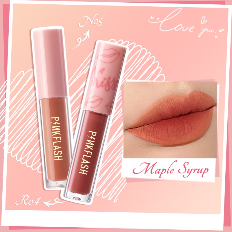 PINKFLASH Lips Ombre Series Lipstick Pinkflash Cair Matte Celebshine