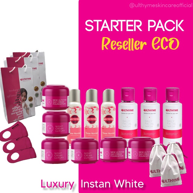 Paket Skincare Wajah Glowing & Whitening - Ulthyme Luxury Instan White