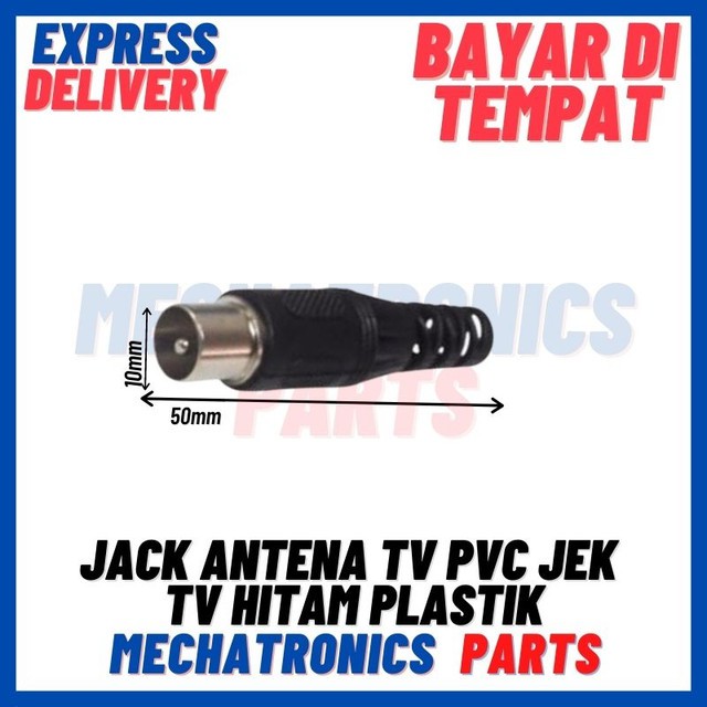 [SOC-9074] JACK ANTENA TV PVC JEK TV HITAM PLASTIK