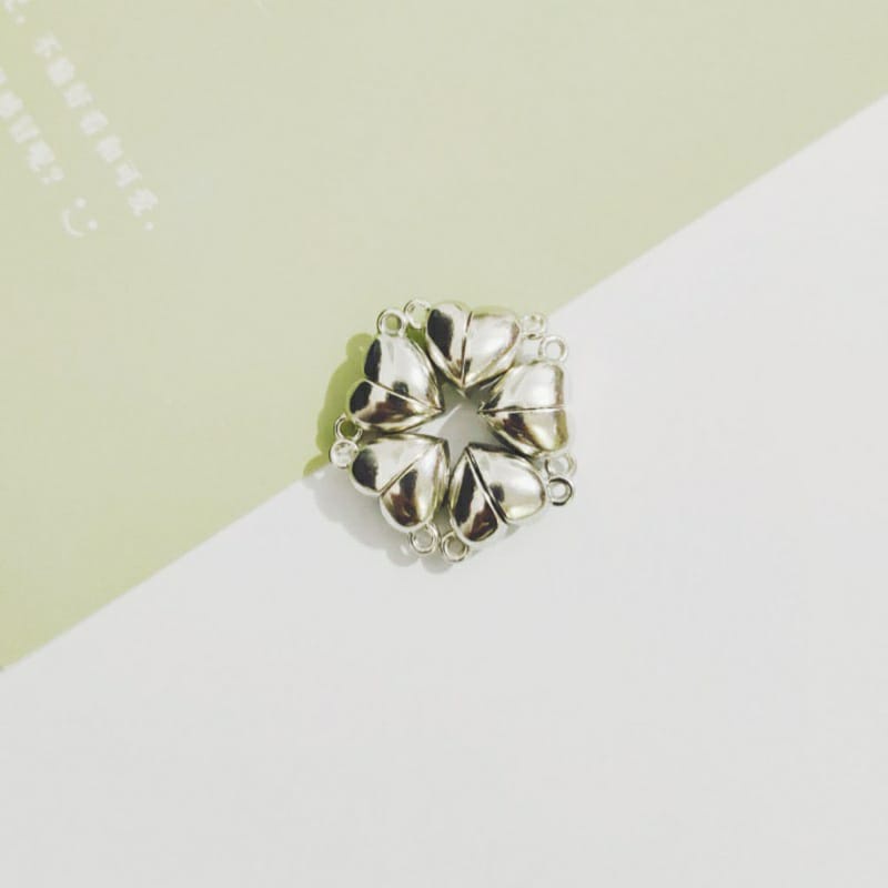 Magnet Love untuk Gelang Couple Magnetic Clasp Liontin Magnet Bentuk Hati Satu Pasang