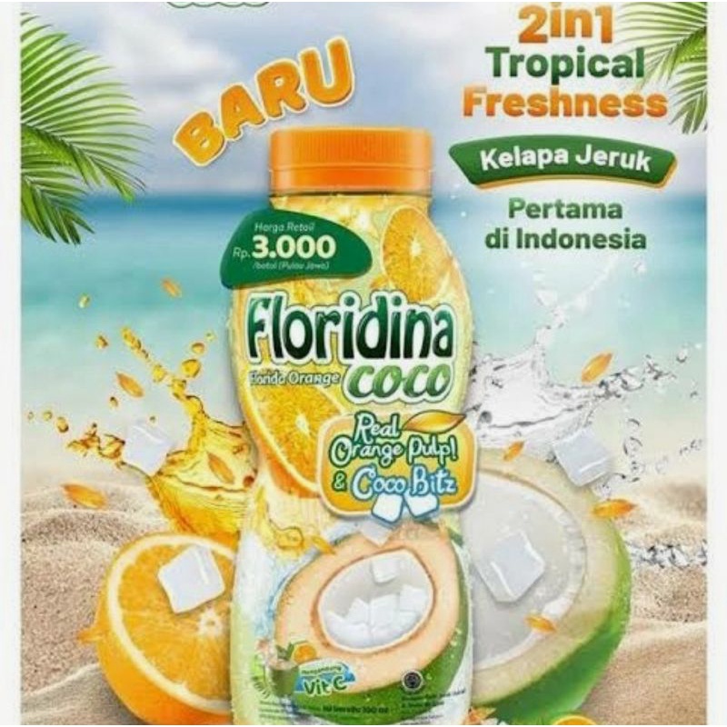 

FLORIDINA COCO - Minumana Rasa Jeruk Lengkap Dengan Coco
