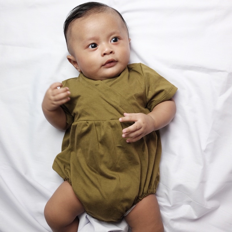 MINIQUIN Shawl Bodysuit (Jumper Bayi Pendek 0 - 18 bulan)