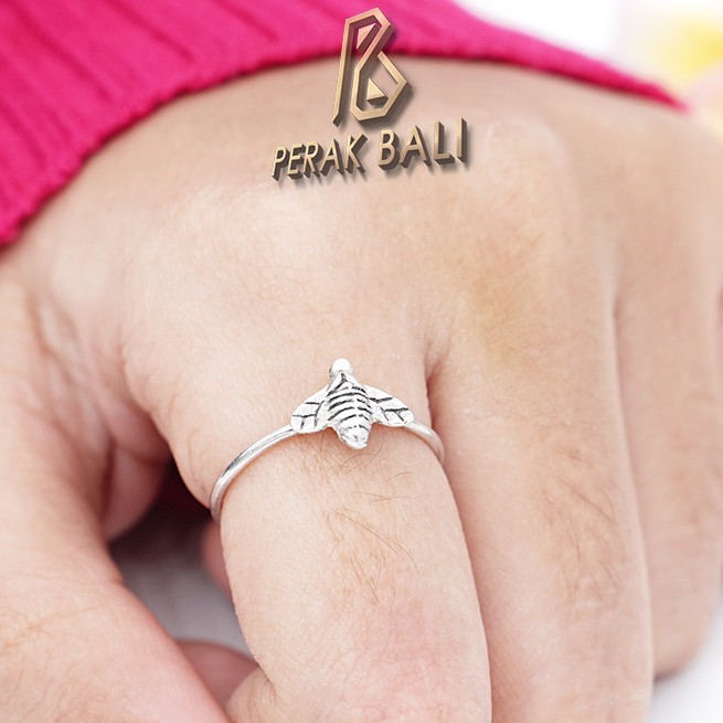 Cincin Perak Bali Silver Ring 925 Bee Lebah