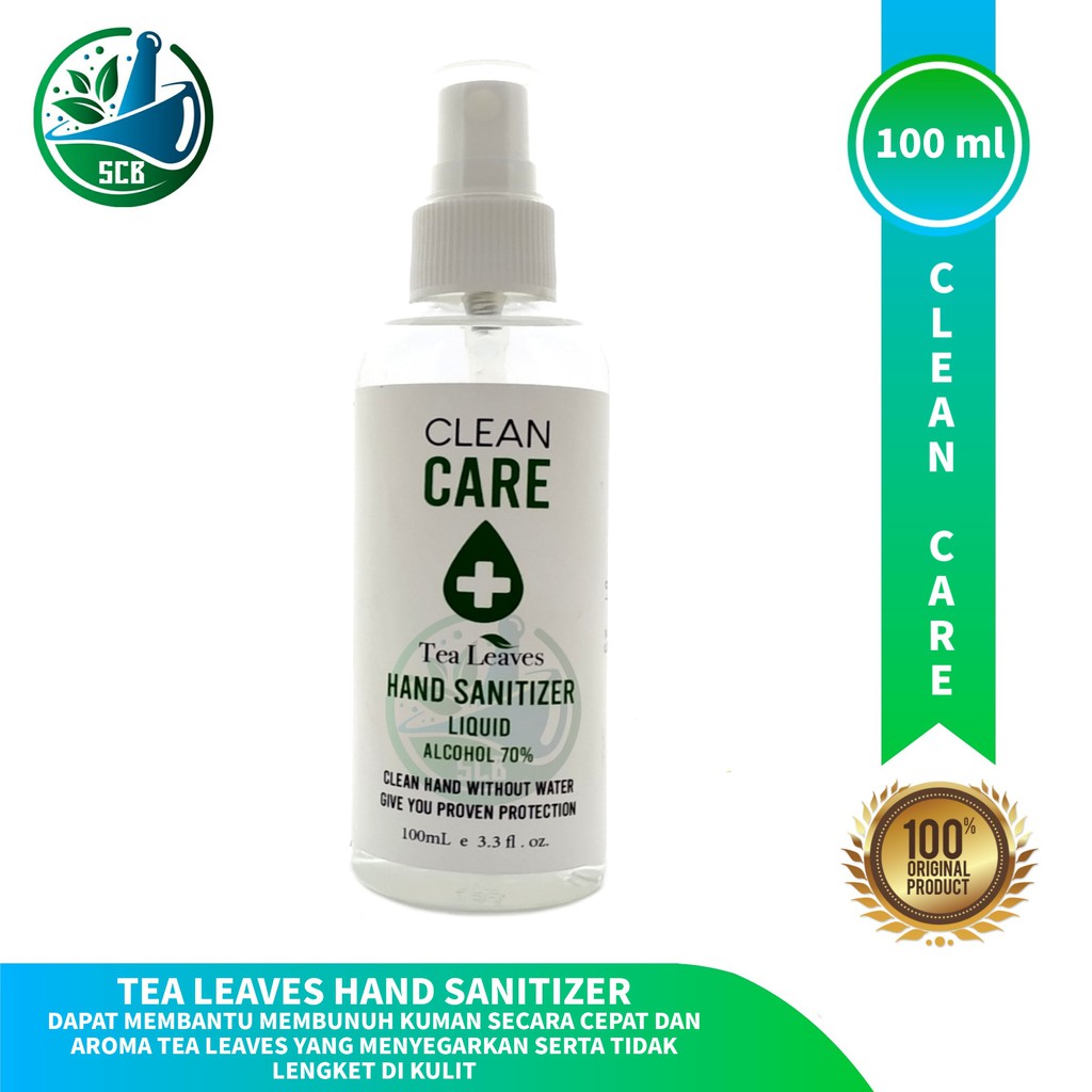 Clean Care Hand Sanitizer Cair 100 ml - Aroma Tea Leaves Antiseptic 70%
