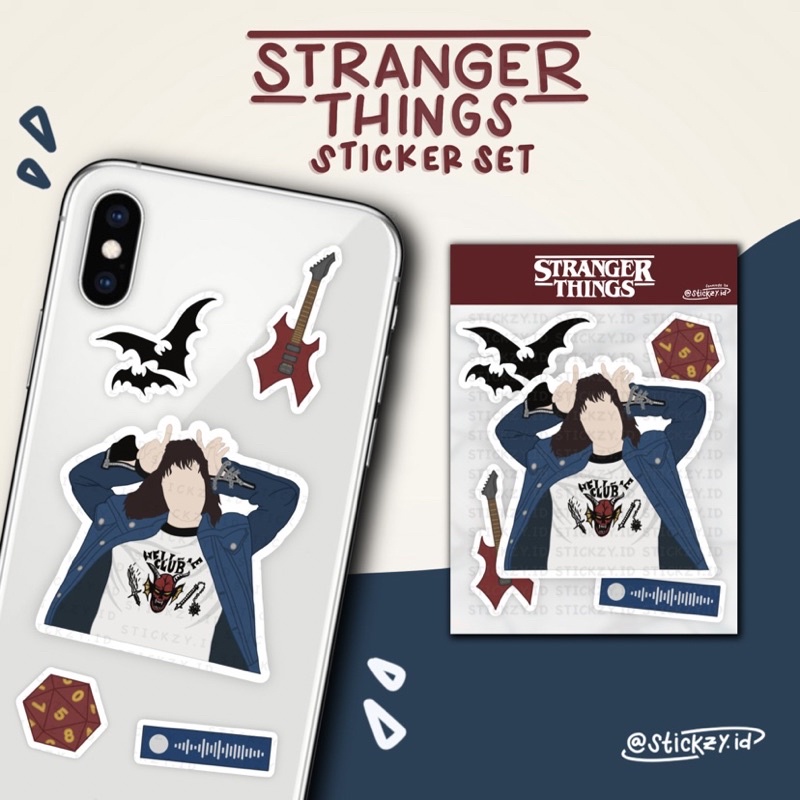 STRANGER THINGS HELLFIRE CLUB STICKER SET (FREE PHOTOCARD)