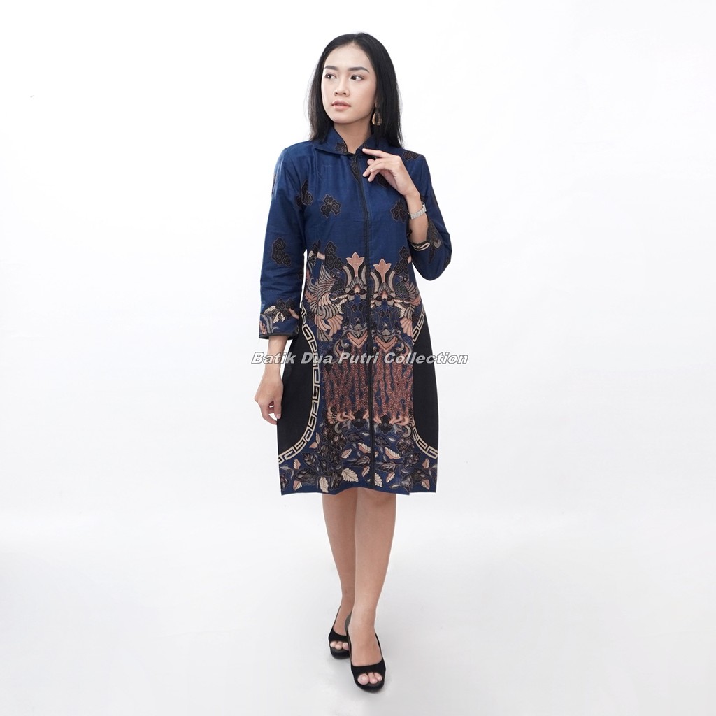 Couple Batik Wanita | Dress Wanita | Kemaja Pria |Warna Navi