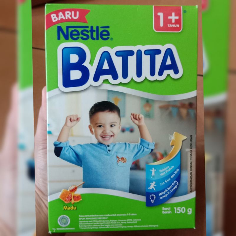 Nestle Batita 1+ rasa Madu 150gr-Susu Bubuk Putih-Susu Pertumbuhan-Usia 1-3 Tahun-Kemasan Box-Grosir